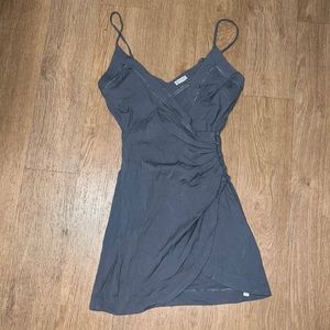 Free People grey sleeveless ruched mini dress